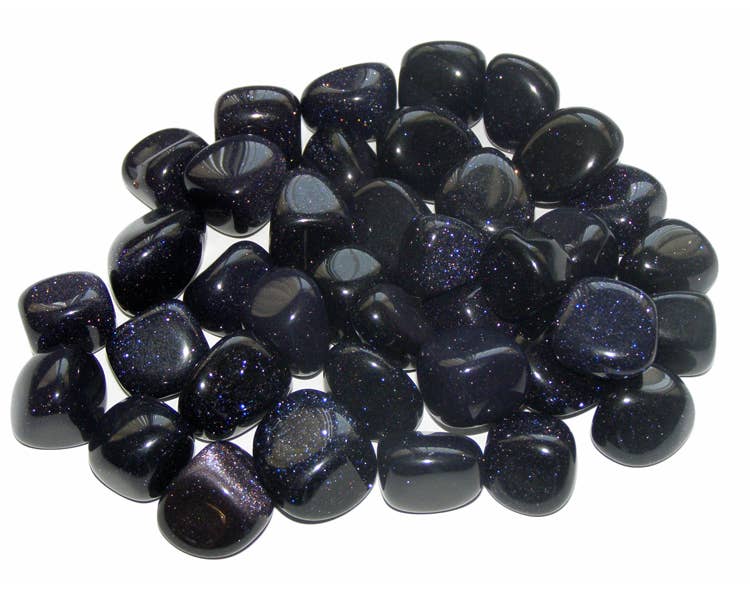 Crystal Magick Wholesale Ltd – wholesale Spiritual stone/crystal – Blue Goldstone Tumblestones (Weight)0