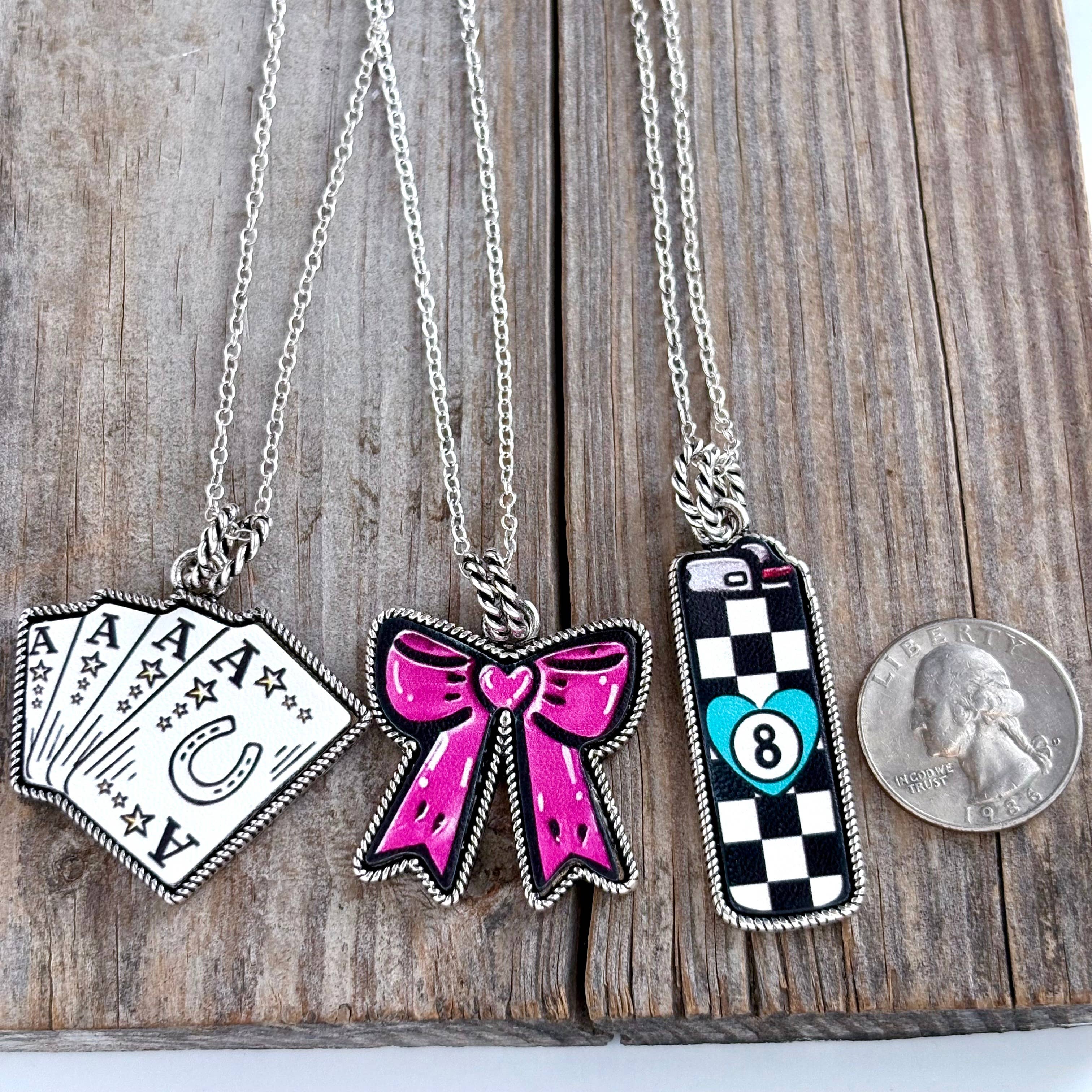 Boho Ranch Shop - Vente Colliers à pendentif - Collier à chaîne avec pendentif en cuir de style occidental7