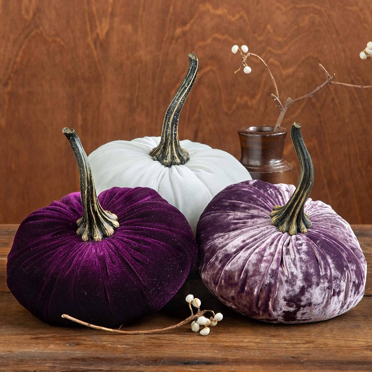 Your Heart's Content - Wholesale Decorative Tabletop Object - Pumpkin Large Velvet, Fall Mantel Decor, Halloween Table50