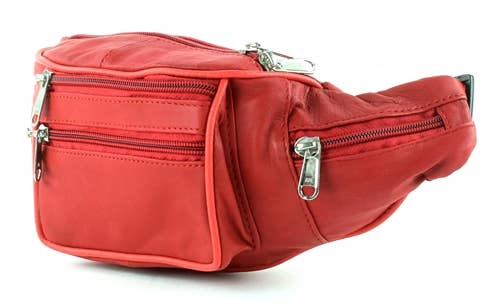 Leather Impressions Inc - Wholesale Belt Bag - Women's - Multi-Pocket Fanny Pack Style 5144