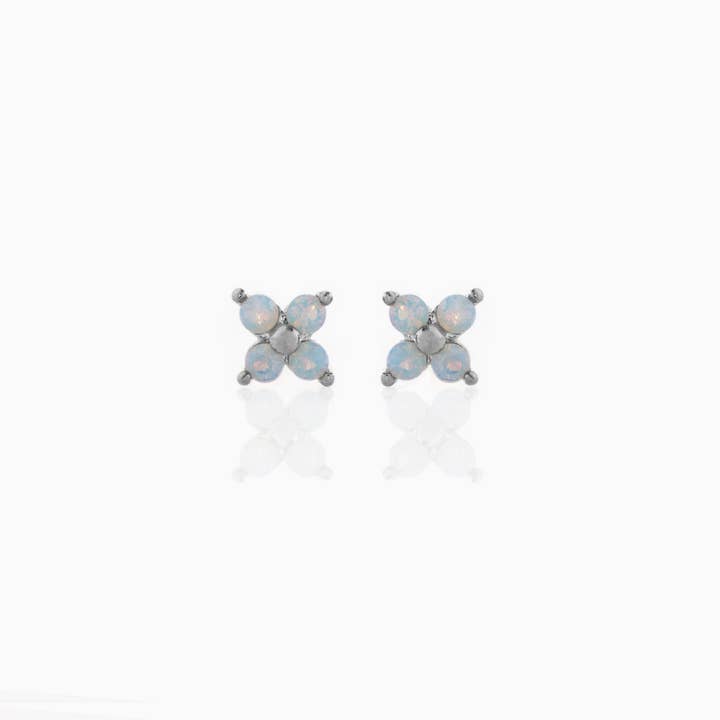 Girls Crew - Wholesale Stud/Post Earrings - Teeny Tiny Blue Blossom Studs4