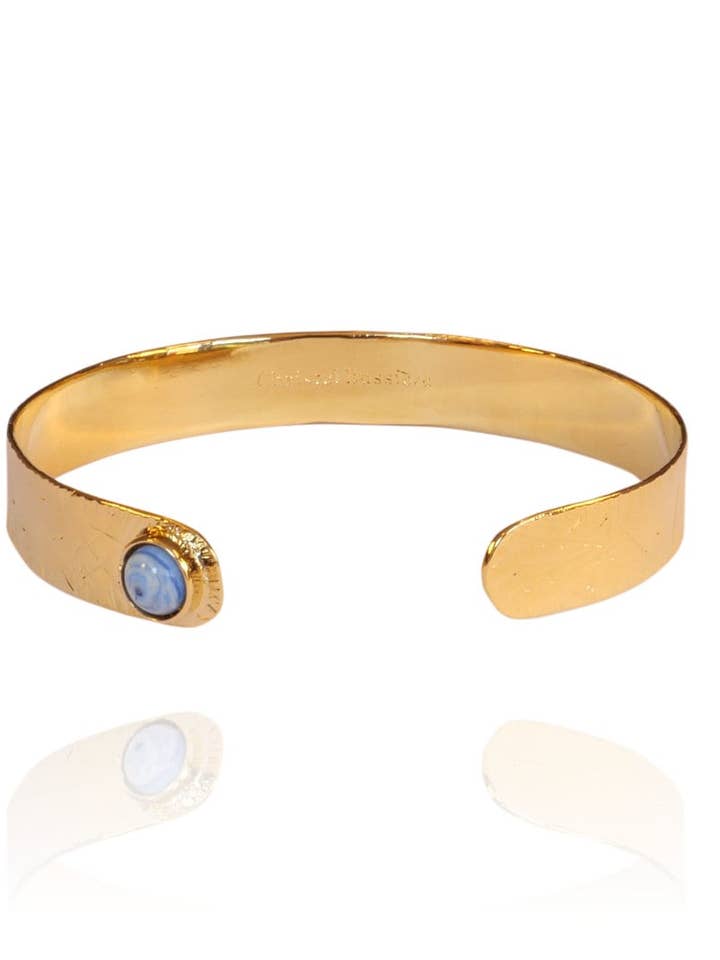 Cybele blue marbled bangle for wholesale by CHRISTEL BUSSIERE