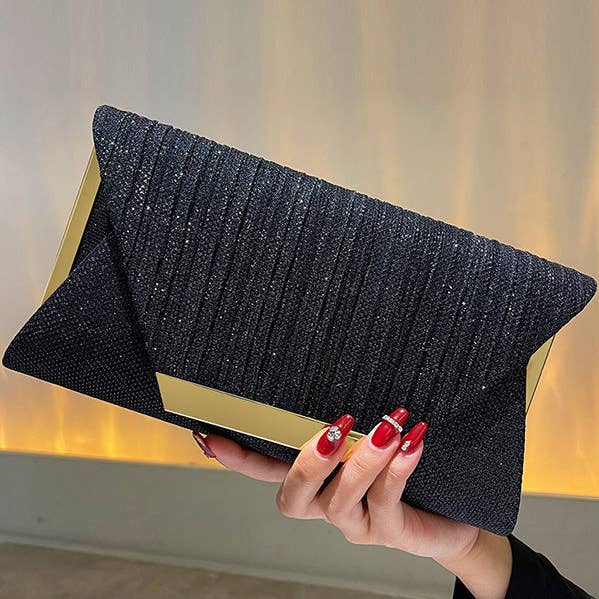 ShieldChic - Wholesale Clutch Bag - Women's - Chains Contrast Color Sequined Split-Joint Evening Bags&Clutches0