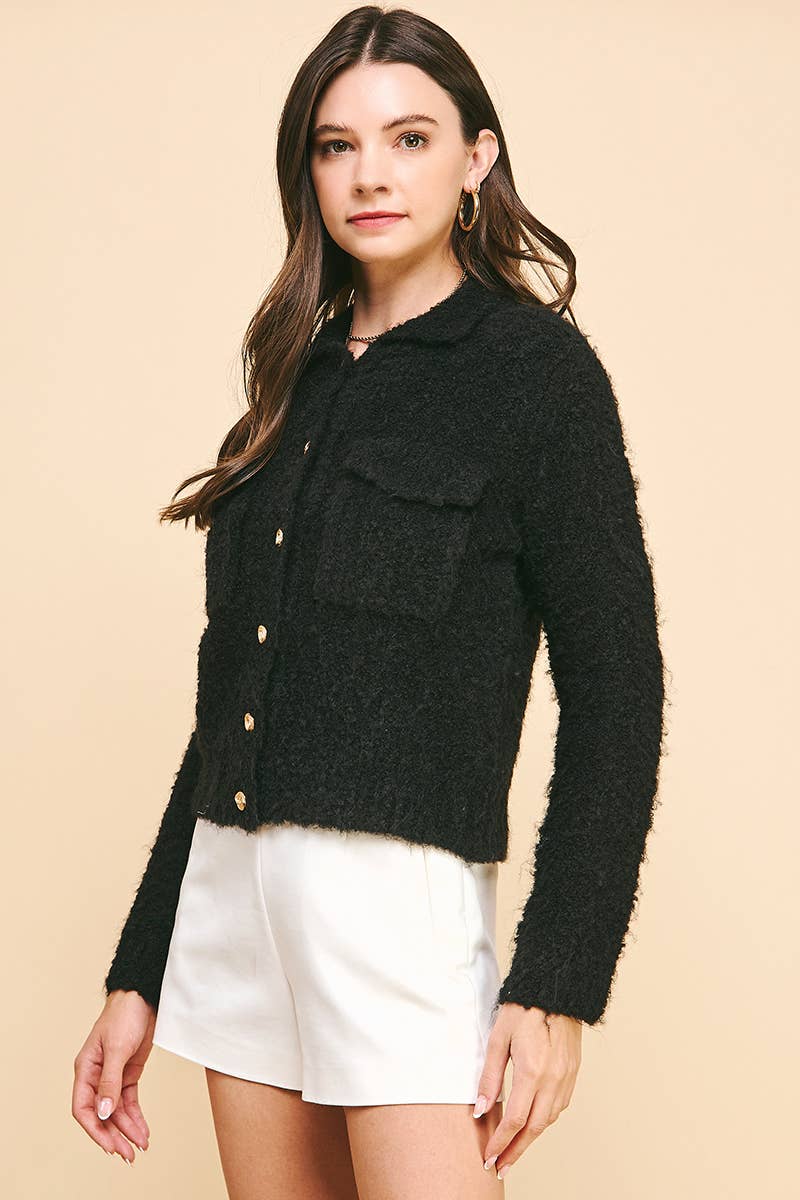 PINCH – Großhandel Jacke – Damen – PULLOVERJACKE MIT KNOPFLEISTE - 5310W4