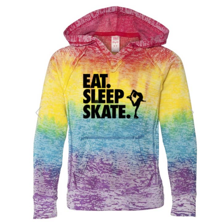 Ruston Rose - Wholesale Hoodie - Kids - Eat Sleep Skate Figure Skating Hoodie YOUTH