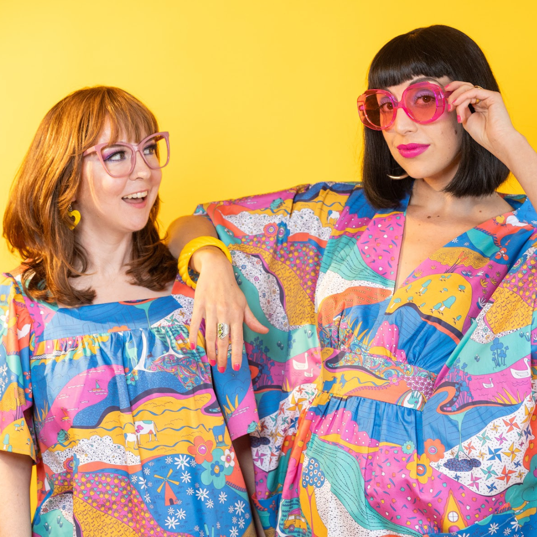 Blue Platypus - Wholesale Dress - Women's - Landscape Print Square Neck Pocket Dress11