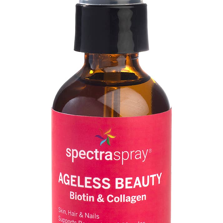 SpectraSpray Global - Wholesale Oral Supplement/Vitamin - Ageless Beauty - Biotin & Collagen Oral Drops (exp May)1