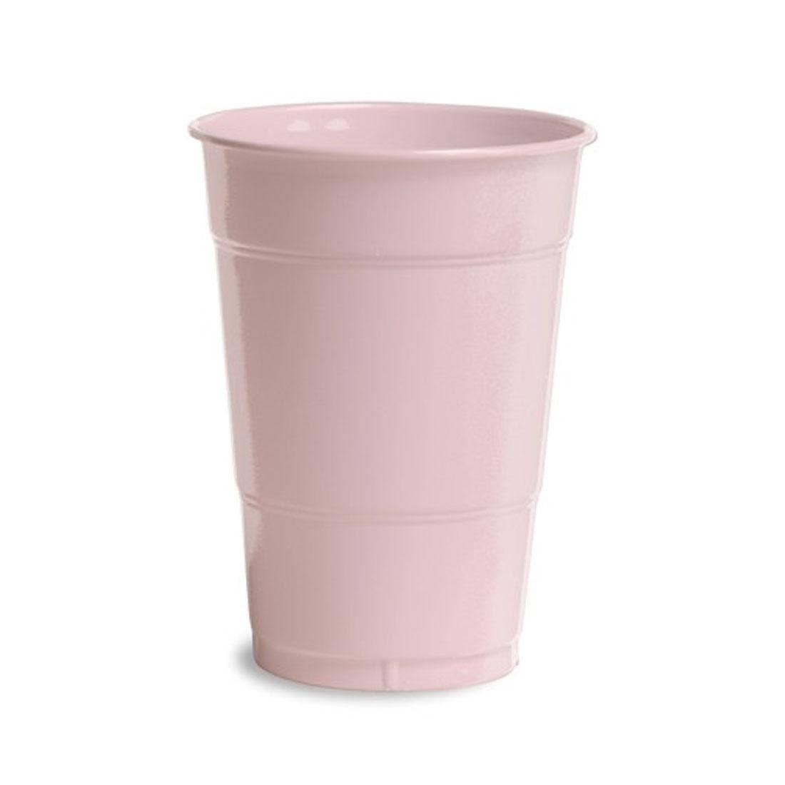 KT Supply - Wholesale Disposable Cup - 16 oz Solid Plastic Cups Classic Pink, Case of 2400