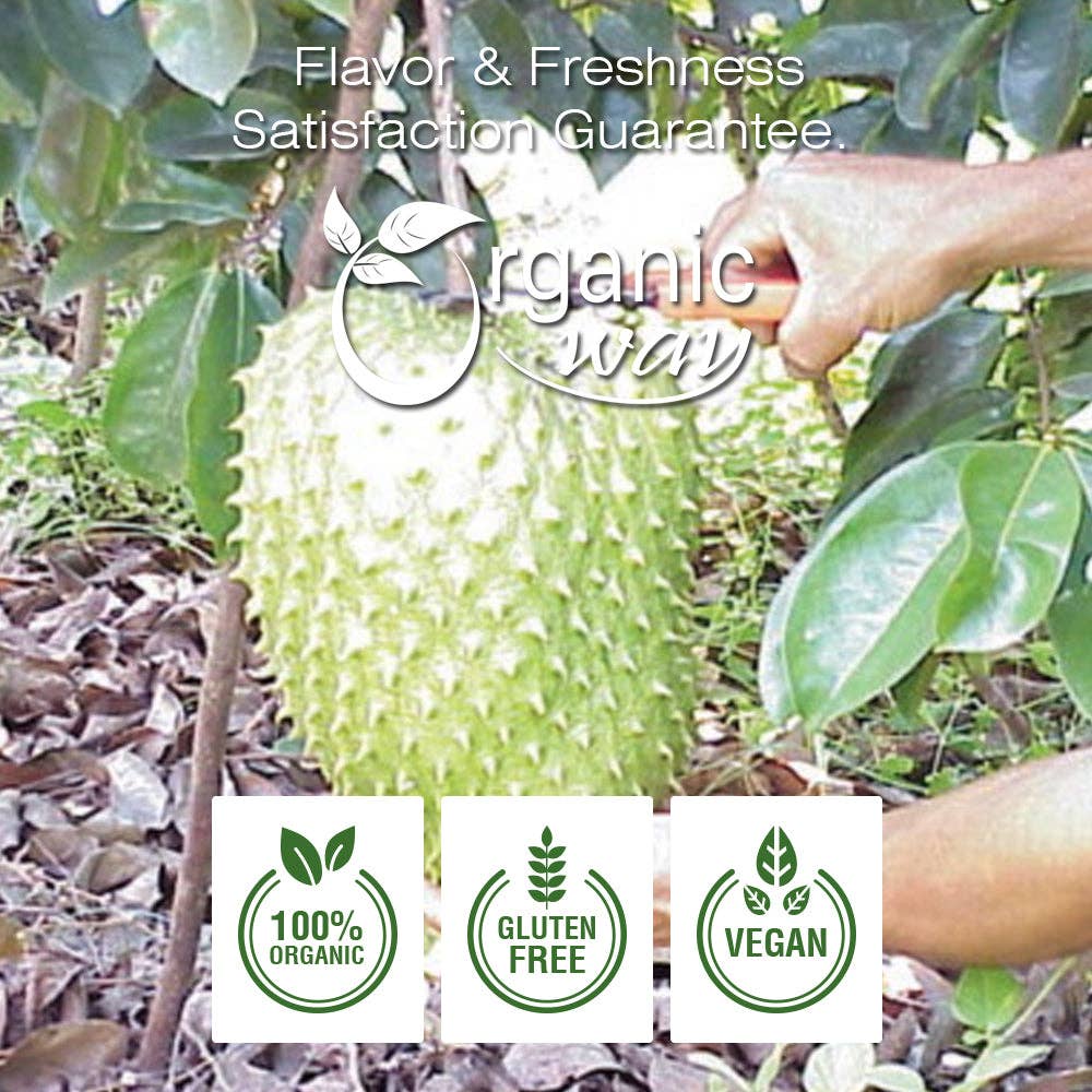 Organic Way LLC - Wholesale Herbs - Dried Soursop Fruit Coarse Cut (Annona muricata) - Vegan, Non-GMO & Gluten Free | Tested for Heavy Metal and Purity | 100% Raw from Sri Lanka8