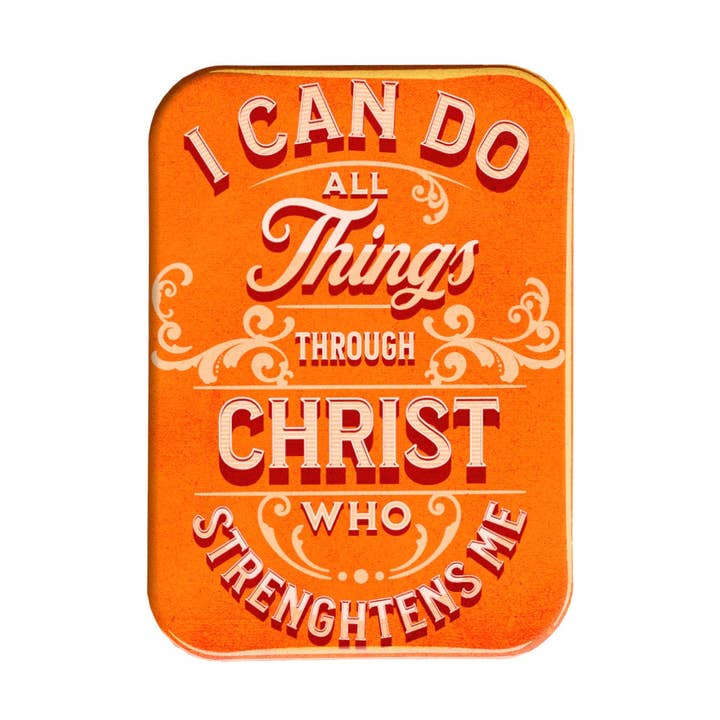 "All Things Through Christ" - 2.5" X 3.5" Rectangle Fridge Magnets for wholesale by Airstrike