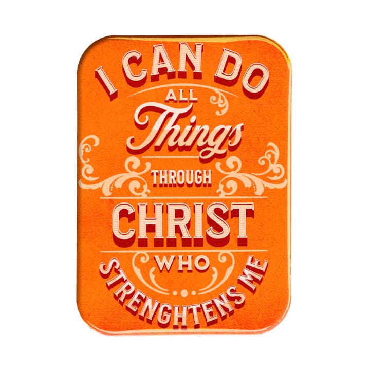 "All Things Through Christ" - 2.5" X 3.5" Rectangle Fridge Magnets for wholesale by Airstrike