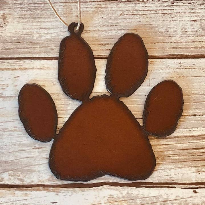 Universal Ironworks USA - Wholesale Ornament - Paw  Dog Pet Rustic Ornament0