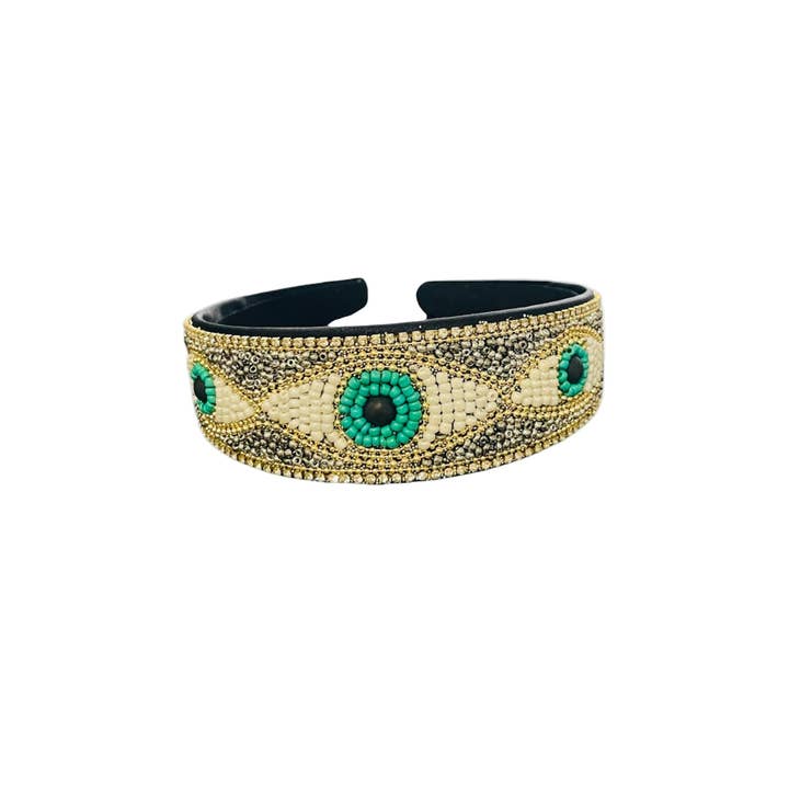 Boutique Femade ® - Wholesale Fashion Headband - Women's - Silver Evil Eye Headband2