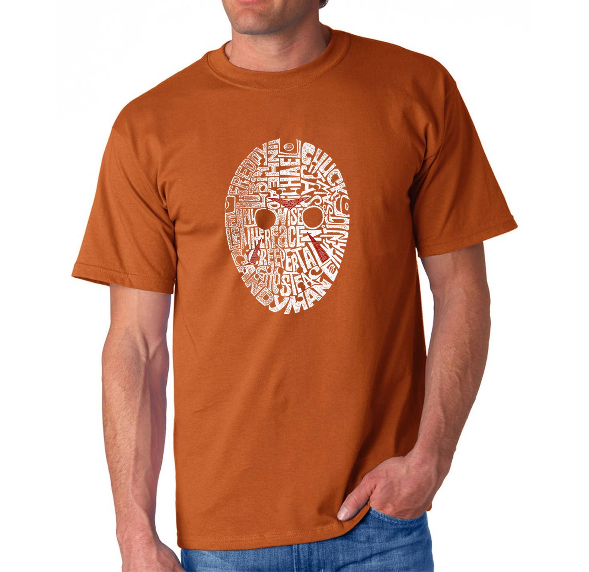 LA Pop Art - Wholesale Screen Printed T-Shirt - Men's - LA Pop Art Men's Word Art T-shirt - Slasher Movie Villians6