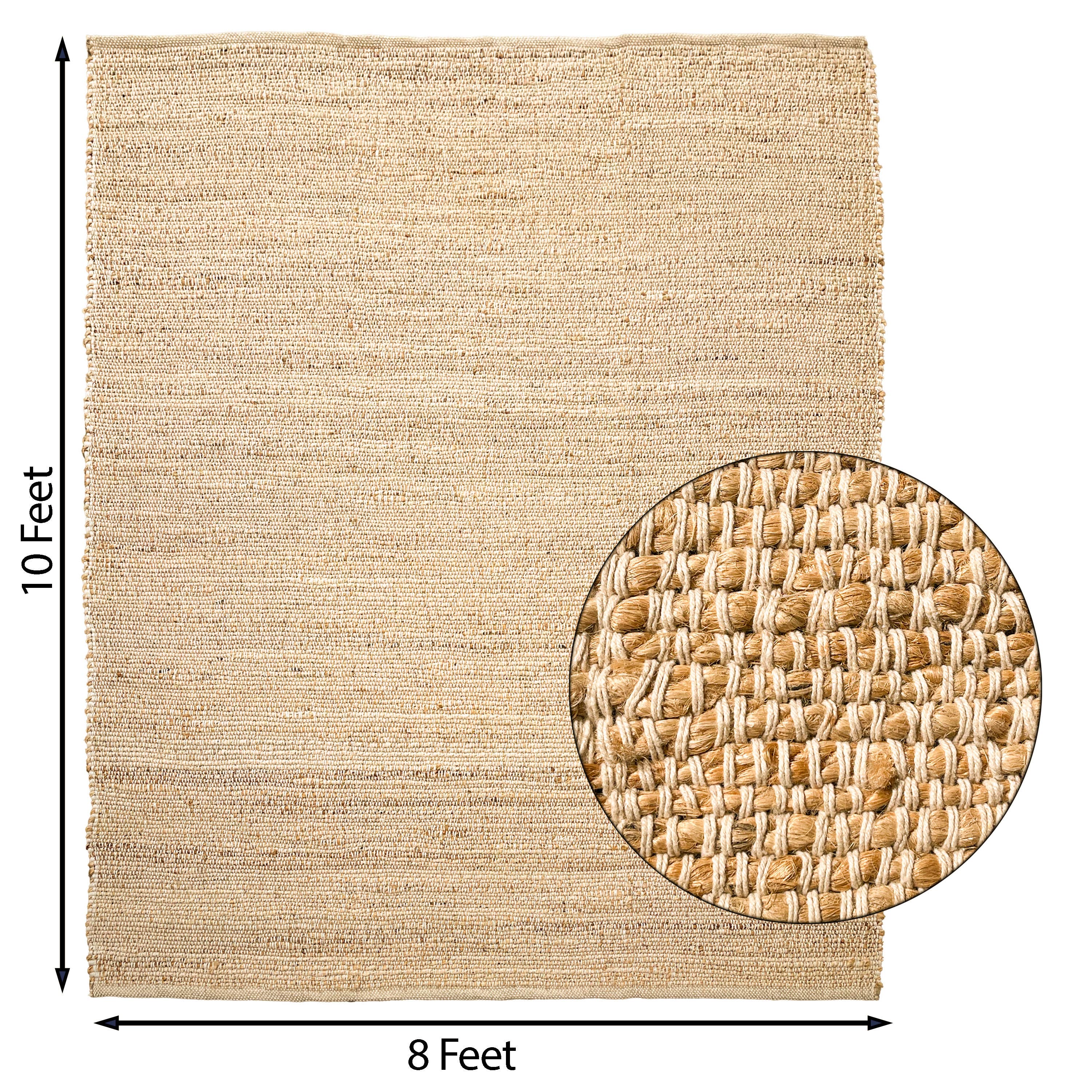 chardin home - Wholesale Area Rug - Jute Chindi Rug-Natural Jute-8'x10'.6