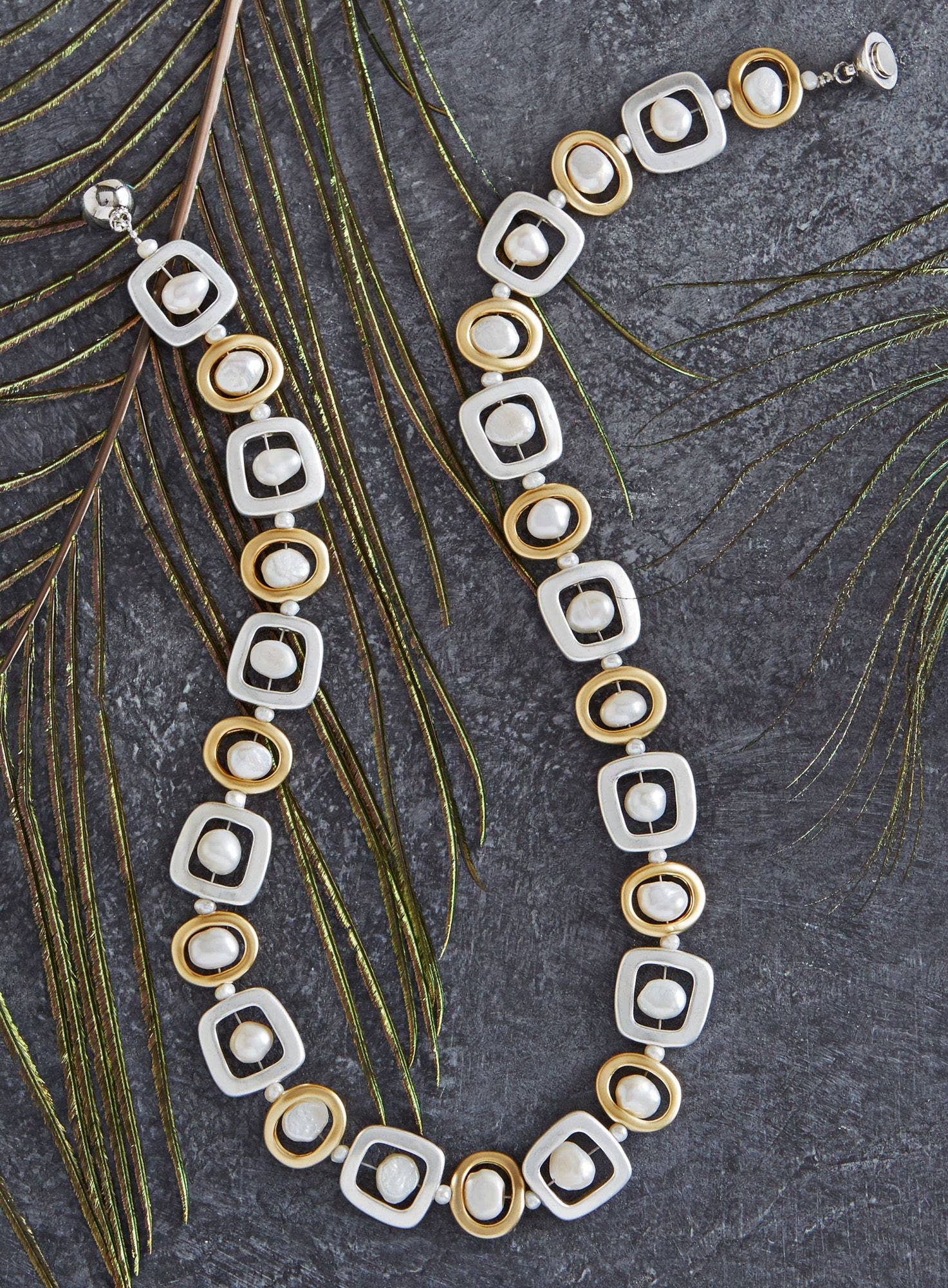 Studio G - Wholesale Beaded/Pearl Necklace - #57 Modern Necklace1