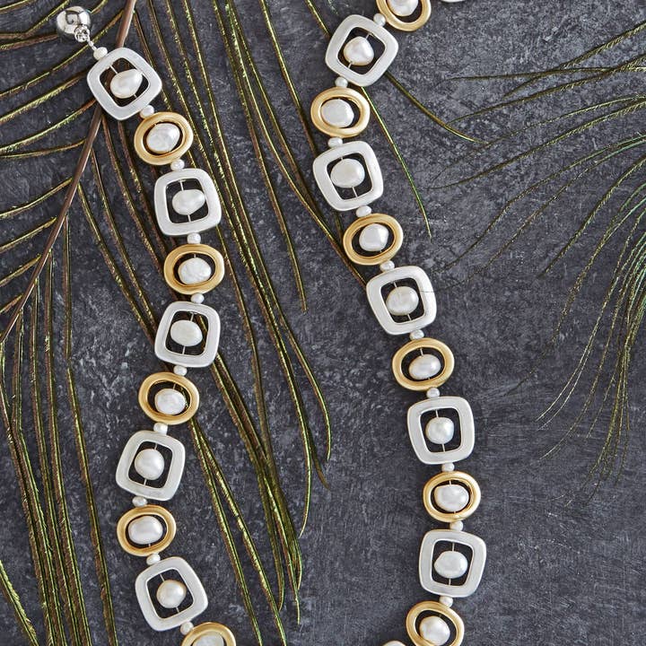 Studio G - Wholesale Beaded/Pearl Necklace - #57 Modern Necklace1