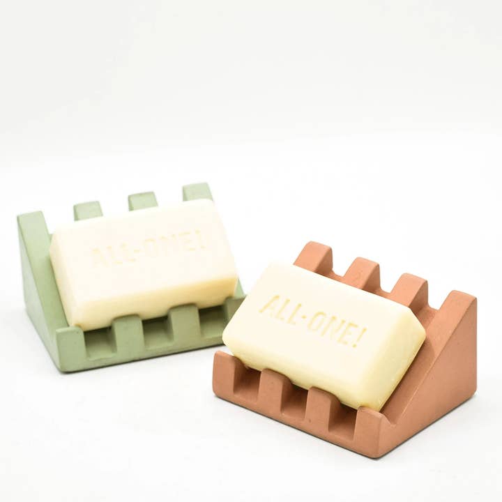 Cedar & Stone Garden - Wholesale Bath Soap Dish - Concrete Draining Soap Dish - Holds All Soap Shapes3