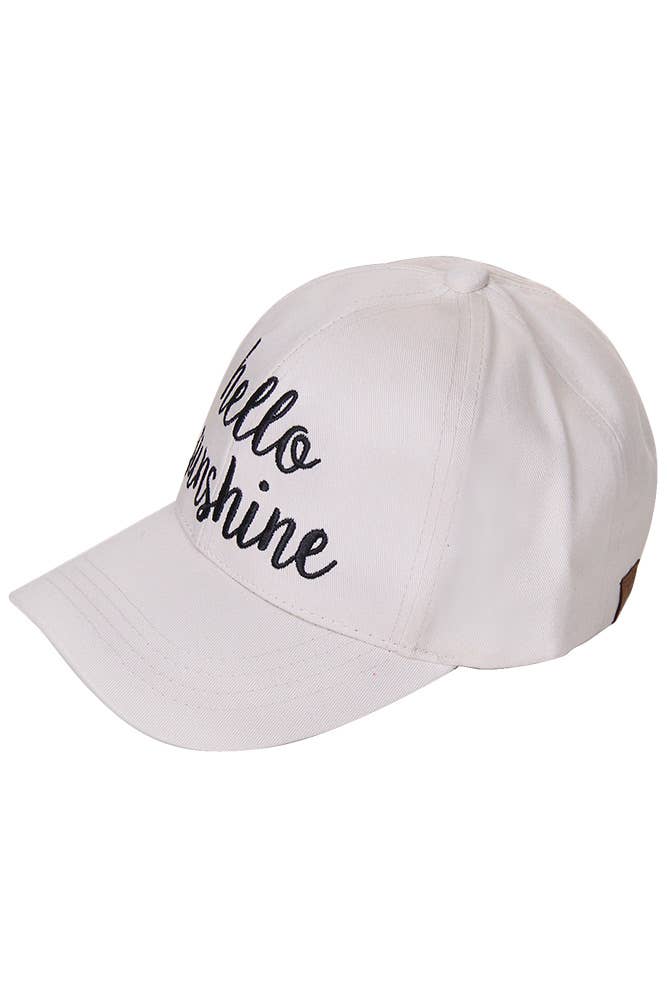 Hana - Wholesale Baseball Cap - Women's - C.C HELLO SUNSHINE Embroidered Baseball Cap5