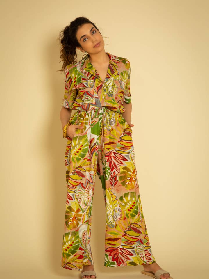 Das bedruckte Co-Ord Set „Sardinia“ für den Großhandel von Label Reyya