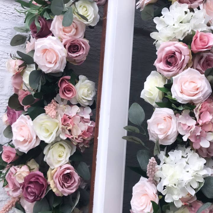 IVY CRUZ - Wholesale Bunting/Garland - Dusty Pink Flower Garland, Floral Garland, Wedding Garland