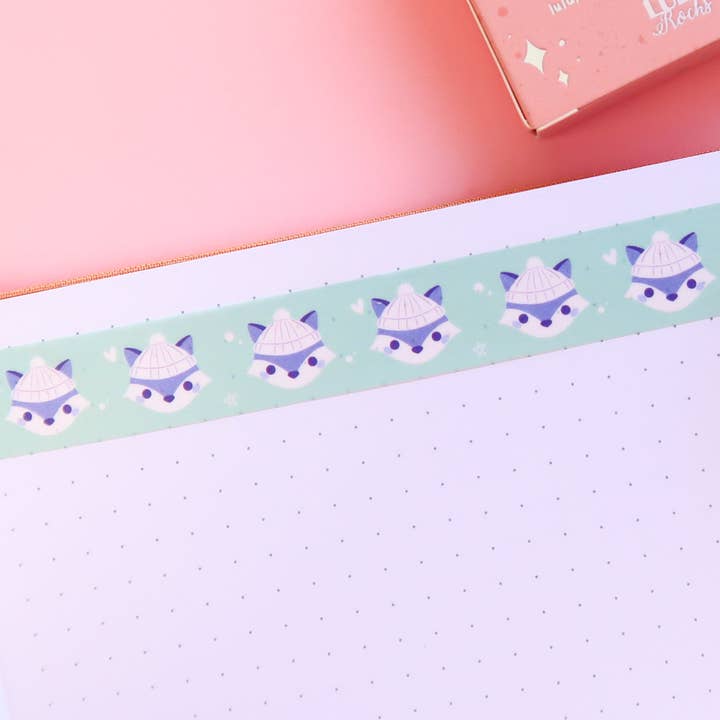 Blue Fox Washi Tape for wholesale by Lula Rocks
