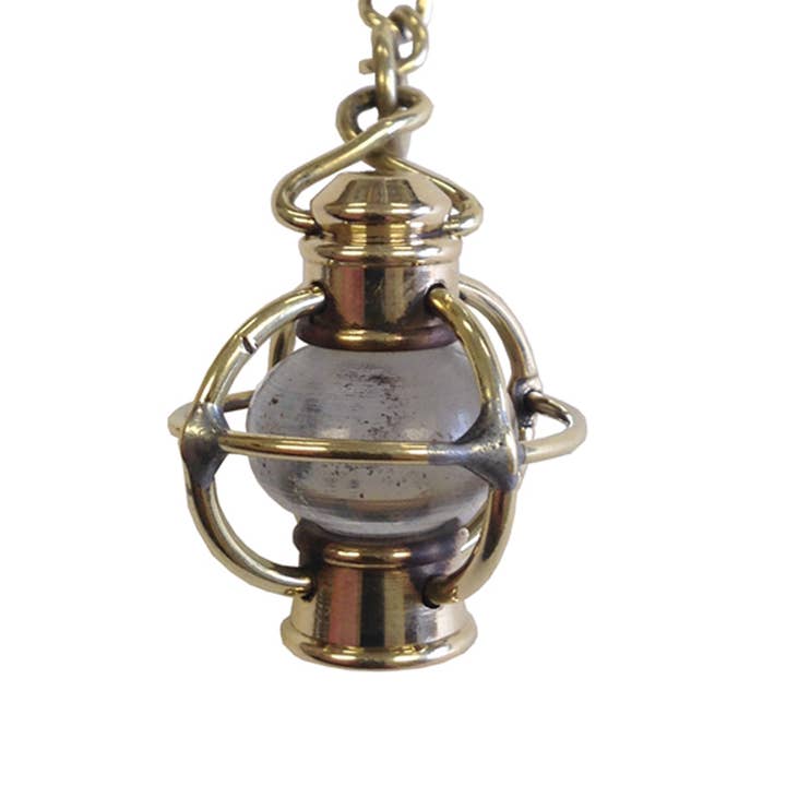 Madison Bay Co. - Historical Home Decor Reproductions - Wholesale Keychain – Unisex - Brass Lantern Keychain with Clear Globe, 1-1/4"1