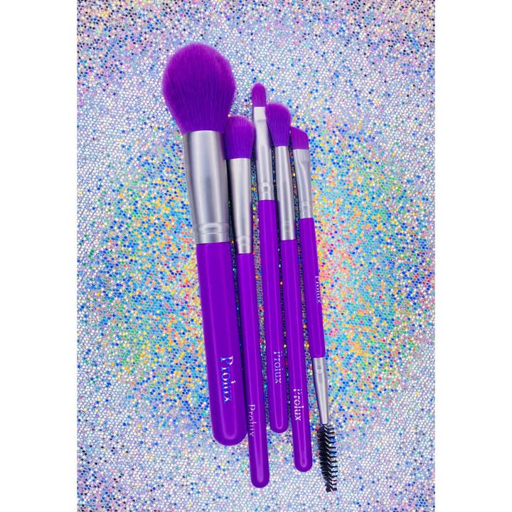 VIAI Beauty - Wholesale Makeup Brush Set - Deluxe 5 Piece Neon Brush Set11
