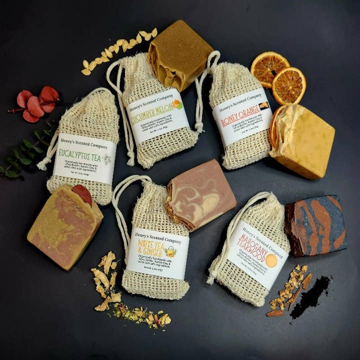 Honey's Scented Company - Wholesale Bar Soap - All Natural Organic Cold Processed Soaps + Loofah Bag18
