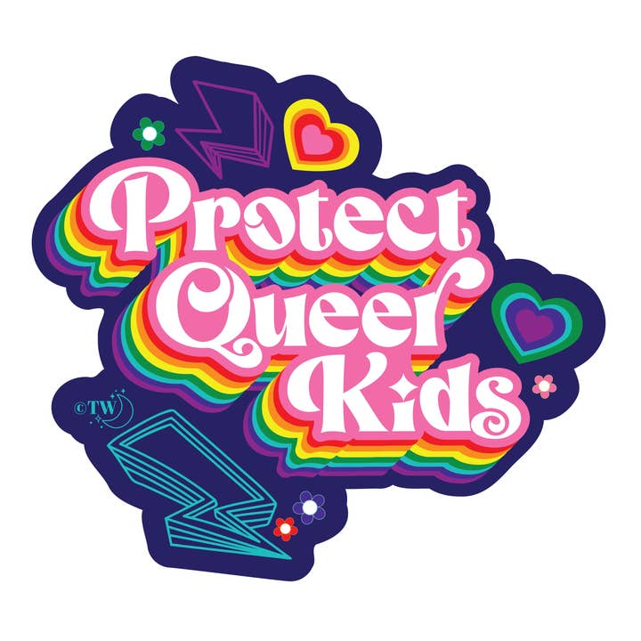 Tiny Werewolves - Wholesale Sticker - Retro Protect Queer Kids Decal Sticker1