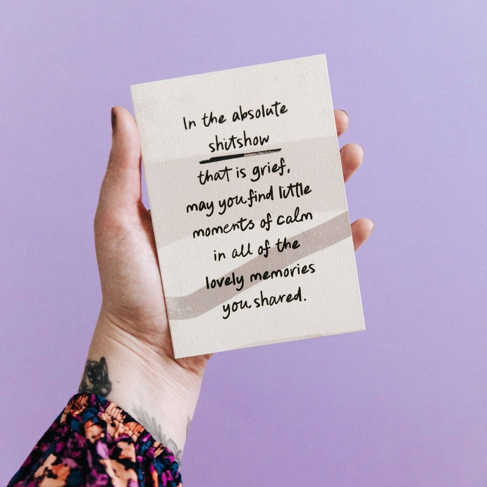 I am Nat Ltd - Wholesale Sympathy Card - Finding Calm Amidst Grief - Sympathy Card1