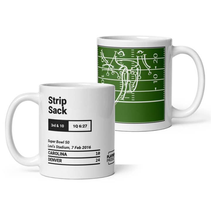 Mug Greatest Plays des Broncos de Denver : Strip Sack (2016) pour la vente par Playbook Products