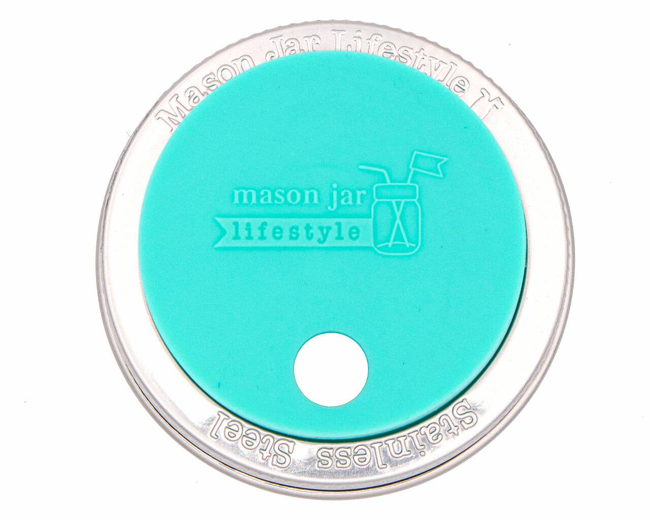 Mason Jar Lifestyle - Wholesale Drink Lids - Silicone Straw Hole Tumbler with Stainless Steel Band for Mason Jars30