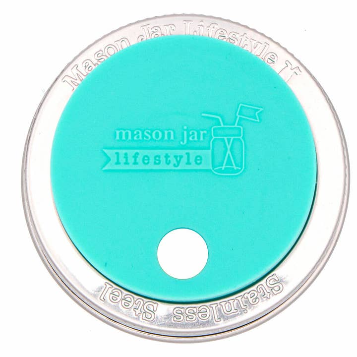 Mason Jar Lifestyle - Wholesale Drink Lids - Silicone Straw Hole Tumbler with Stainless Steel Band for Mason Jars30