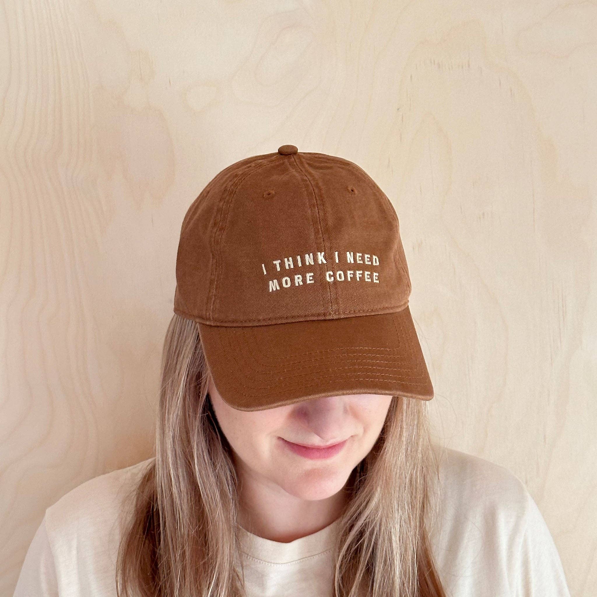 Alphabet Bags - Wholesale Baseball Cap - Unisex - I Think I Need More Coffee - Cotton Baseball Cap2