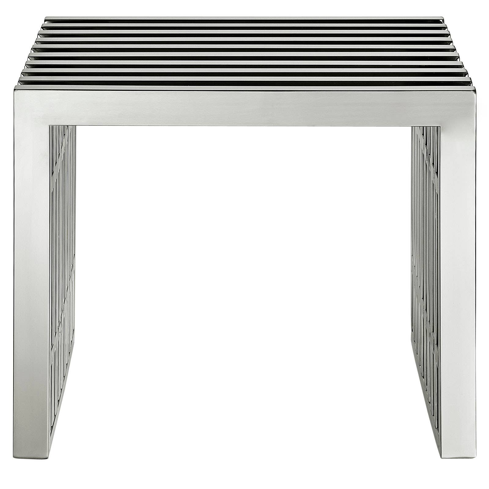 Modway - Vente Bancs - Petit banc en acier inoxydable Gridiron7