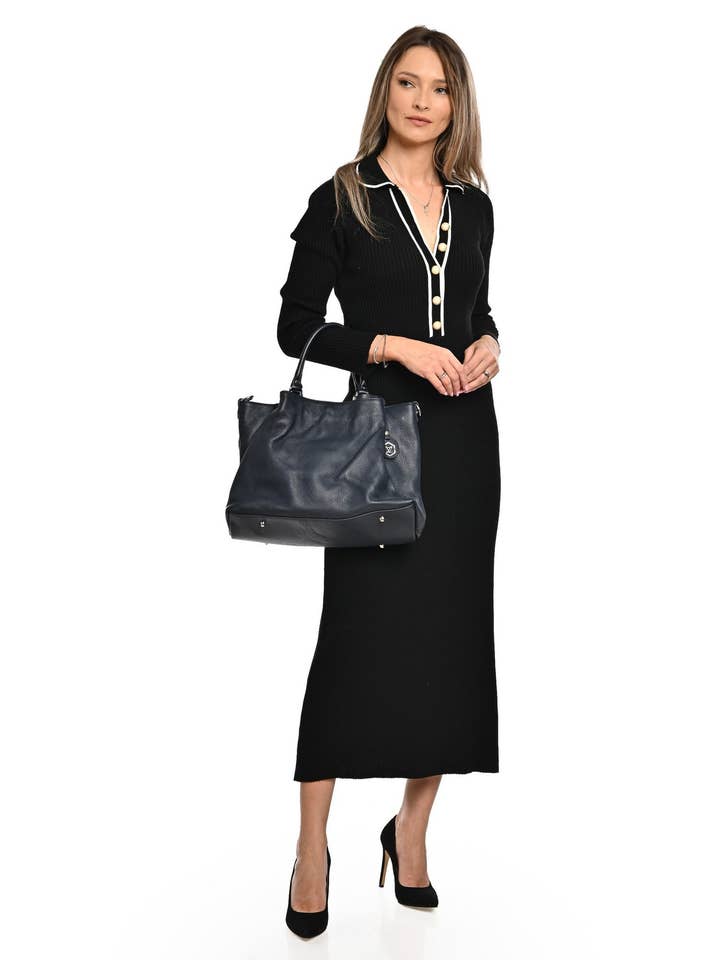 AW25 LV 1536 DONKERBLAUW voor wholesale door Luisa Vannini