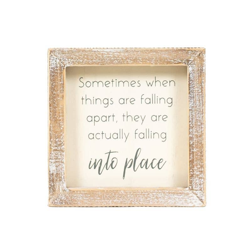 Devanie At Home (Formerly Adams & Co.) - Wholesale Sign - 11961 - 5x5 wood frame sign (INTO PLACE) home decor gift