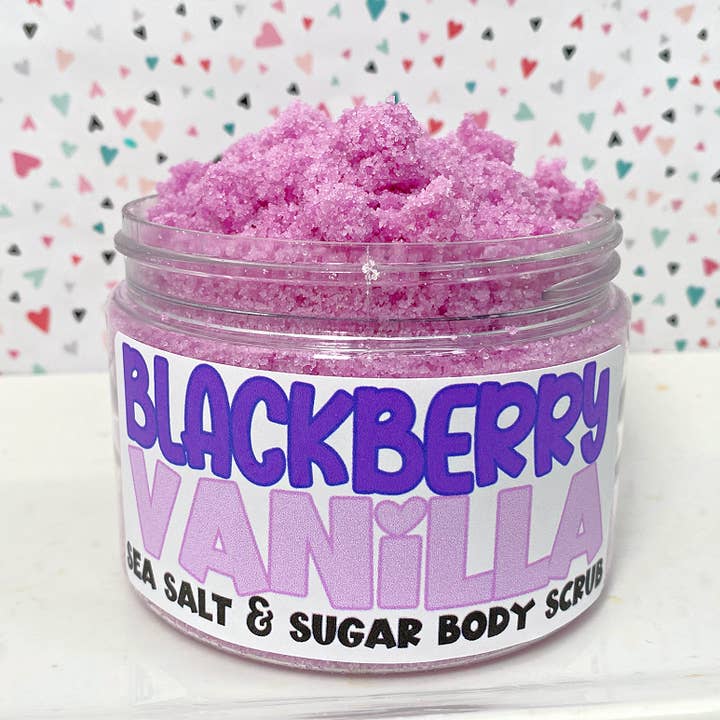Blackberry Vanilla - Sea Salt and Sugar Body Scrub for wholesale by The Little Bubble