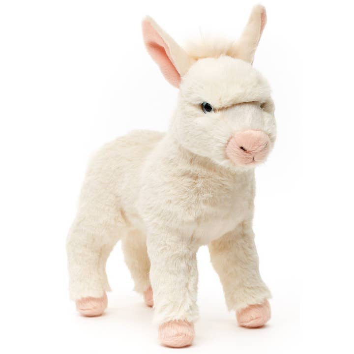 Uni Toys - Wholesale Stuffed/Plush Toy - Kids & Baby - Baroque donkey white, standing - 30 cm (height) - cuddly/plush toy2