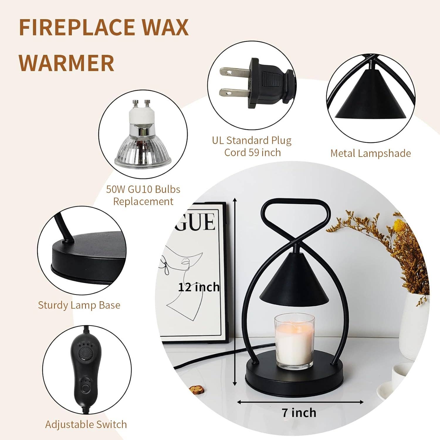 Liffy - Wholesale Wax Warmer - Decorative Candle Warmer Lantern with Dimmable Light4
