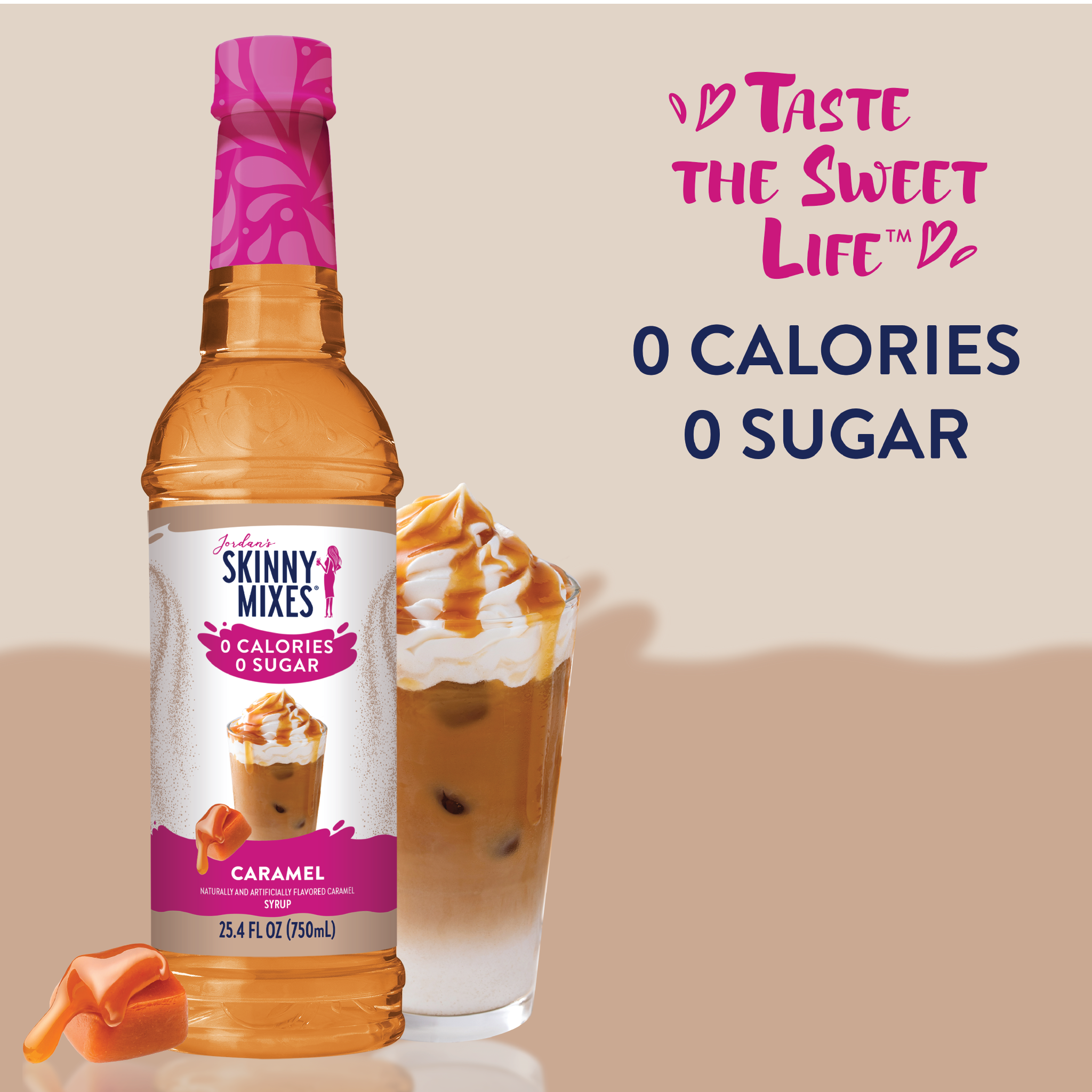 Jordan's Skinny Mixes - Wholesale Flavored Syrup - Sugar Free Caramel Syrup2