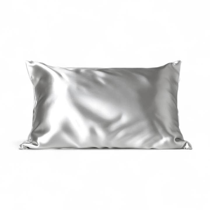 Real Mulberry Silk Pillowcase – HoneyLux — Queen Size, Light Grey Silver, Anti-Frizz Sleep Essential for wholesale by HoneyLux