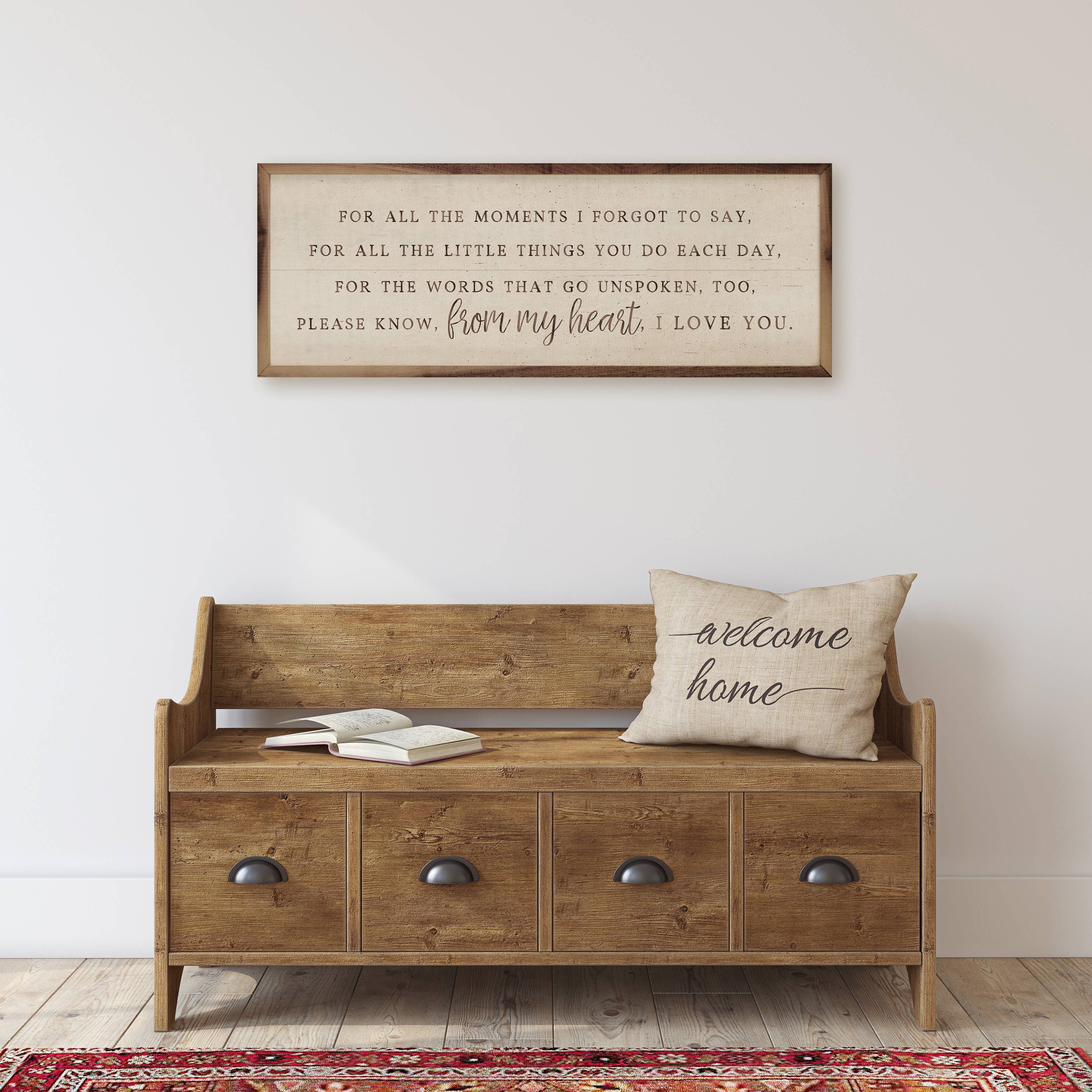 Kendrick Home - Wholesale Wood Wall Art - From My Heart White2
