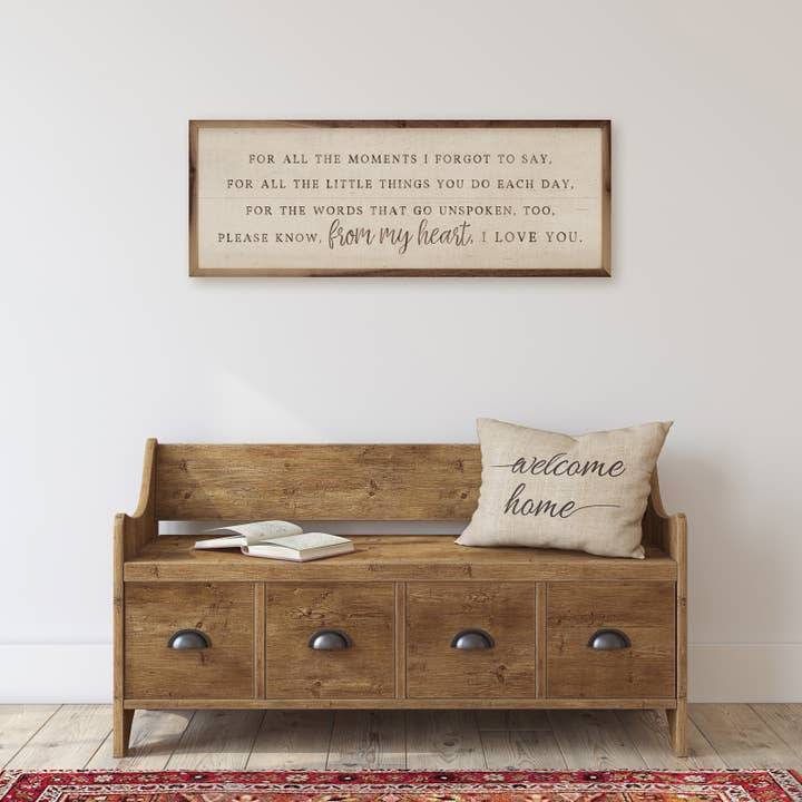 Kendrick Home - Wholesale Wood Wall Art - From My Heart White2