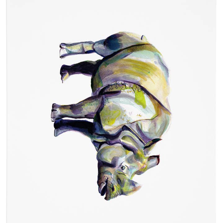 Stampa artistica rinoceronte per la vendita all'ingrosso da parte di J6R6