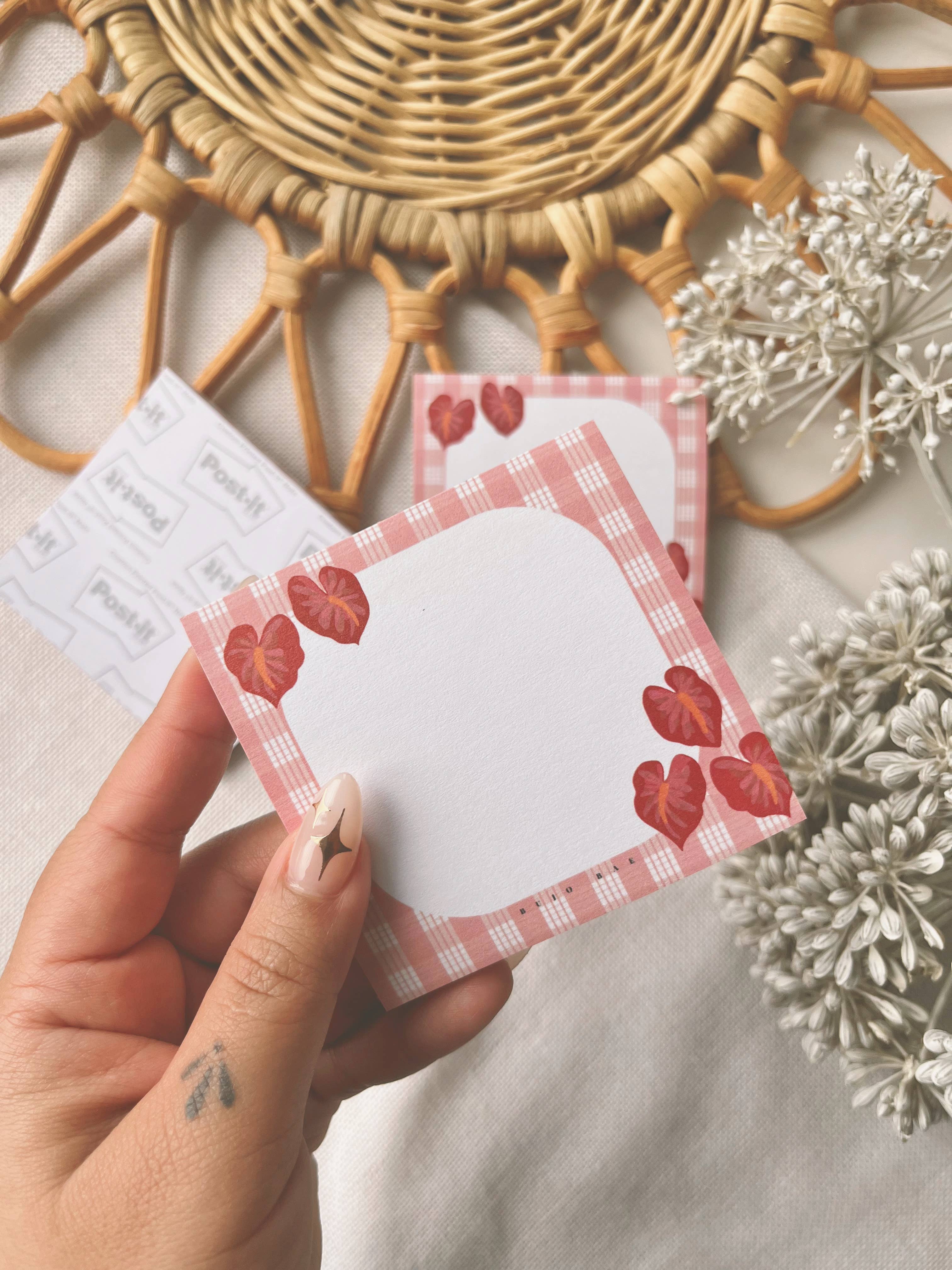 Bujo Bae - Wholesale Sticky Notes - Home Sweet Hilo in Pink Palaka | Post It Note2