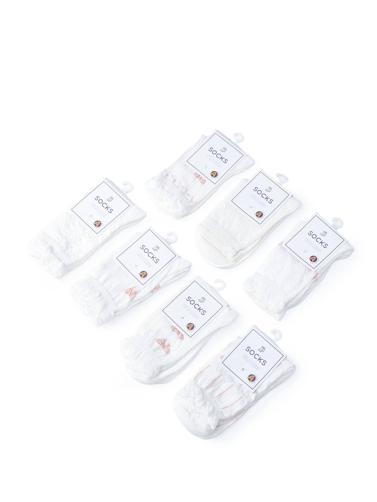 Funkyrel® Atzbranding Limited – Engroshandel Strømper - Dame – Rufia - hvide strømper med rullede kanter til kvinder18