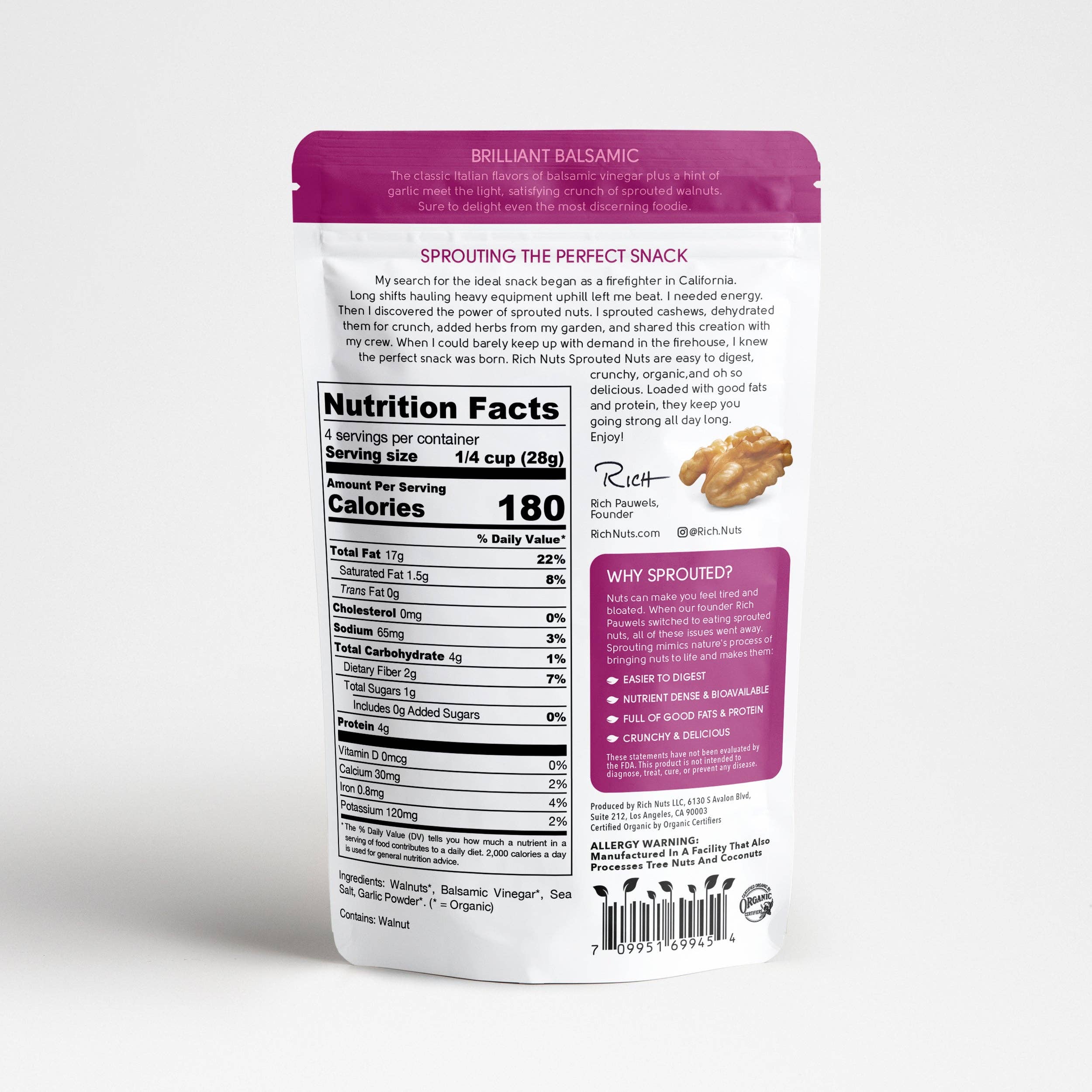 Rich Nuts - Wholesale Nuts - Brilliant Balsamic - Sprouted Walnuts1