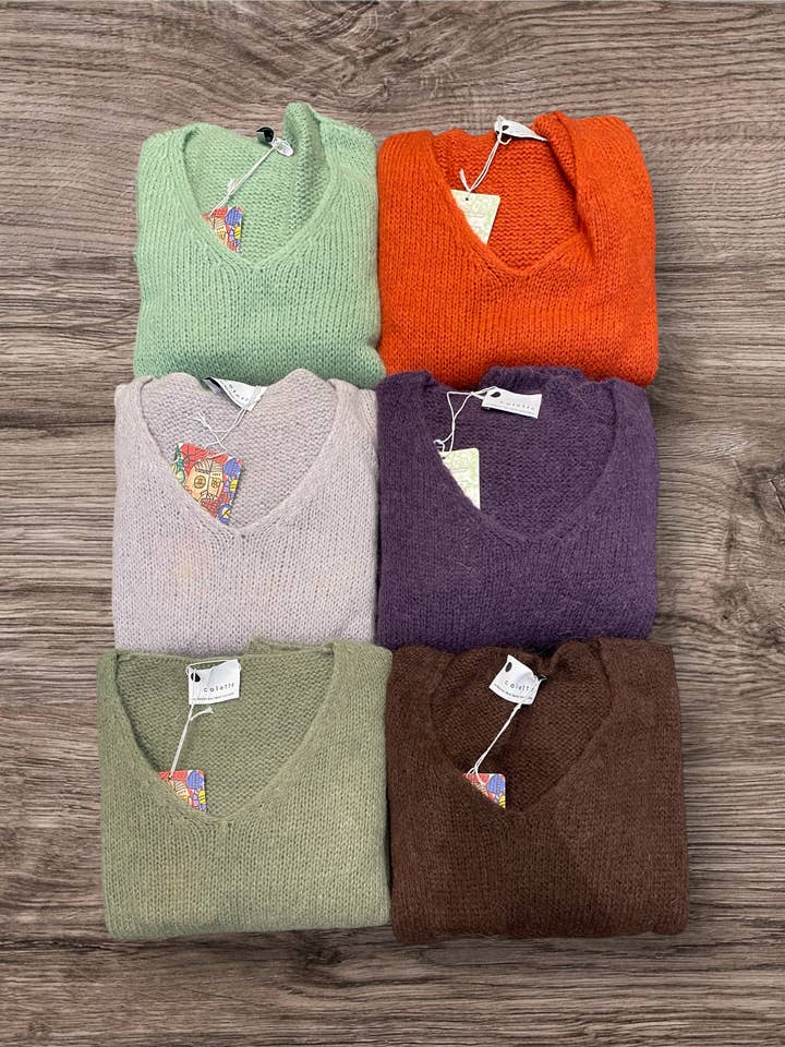 la maison des fibres naturelles - Wholesale Knit Sweater - Women's - sweater 2257 8% Wool 22% Mohair 30% Polyamid 40% Acryli